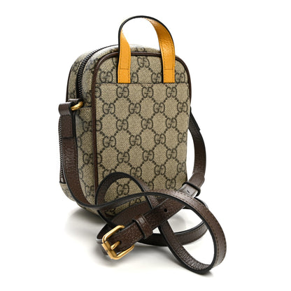 GG Supreme Monogram Mini Neo Vintage Double Zip Messenger Bag Beige New Acero Crop
