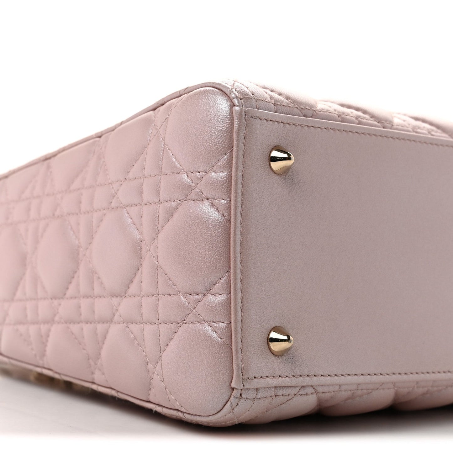 Pearly Lambskin Cannage Medium Lady Dior Lotus