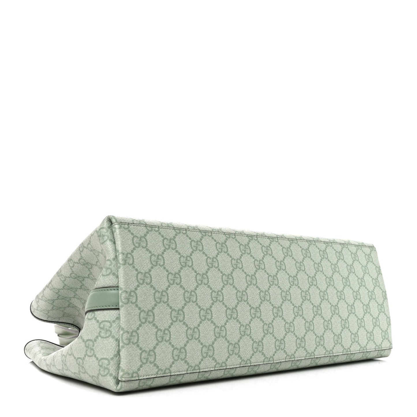 GG Supreme Monogram Emblem Large Tote Bag Sage Green