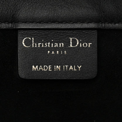 Calfskin Embossed Medium Book Tote Black
