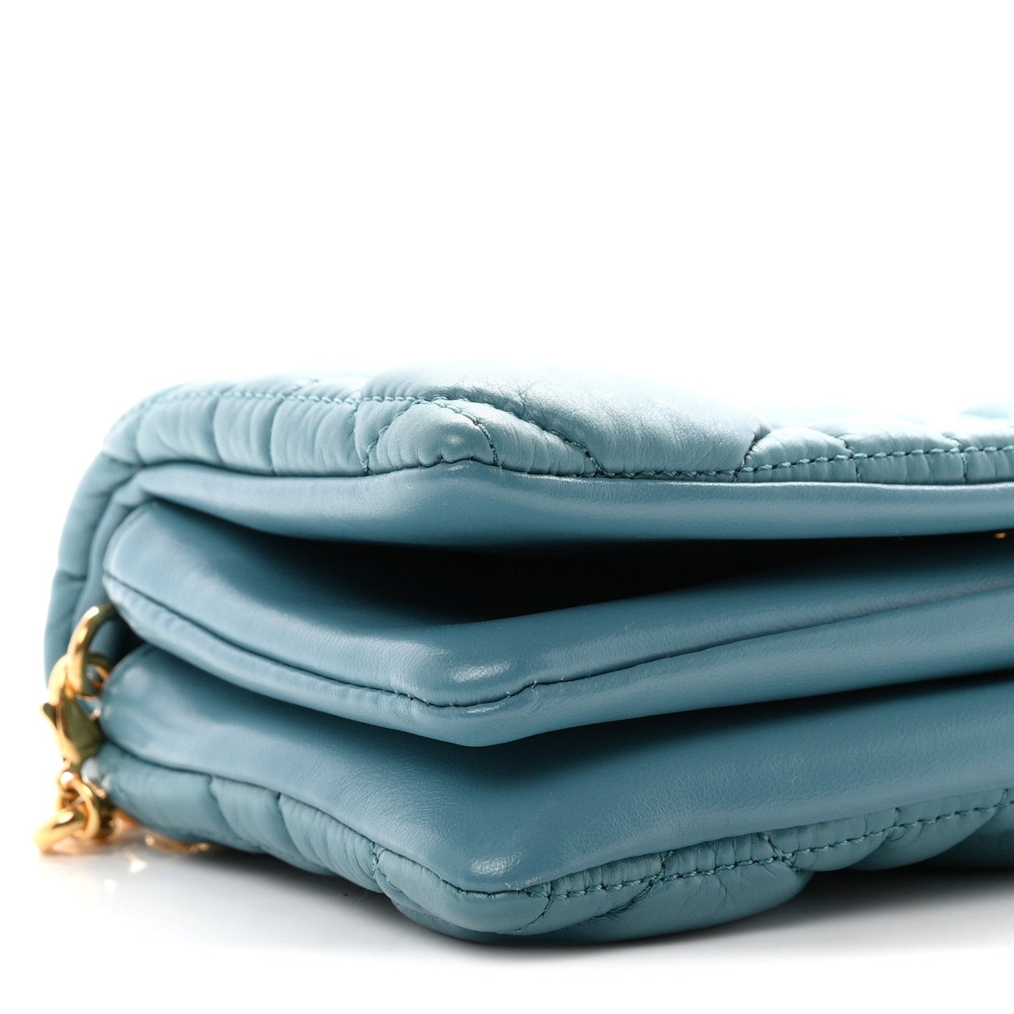 Calfskin Macrocannage Mini Caro Bag Horizon Blue