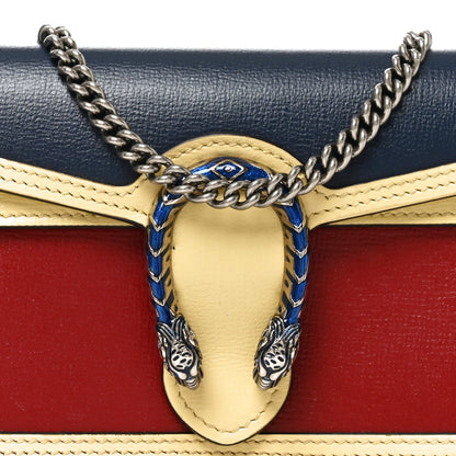 Azalea Calfskin Enamel Super Mini Dionysus Shoulder Bag Red Blue Yellow