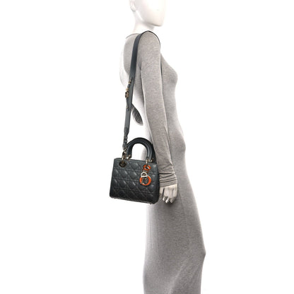 Lambskin Cannage Gradient Small My ABCDior Lady Dior Grey