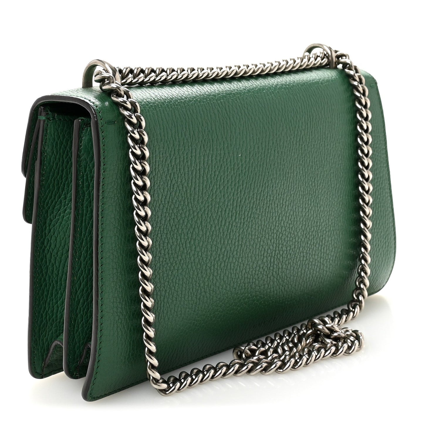 Pebbled Calfskin Small Dionysus Shoulder Bag Emerald