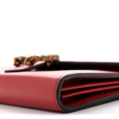 Calfskin Mini Dionysus Chain Wallet Hibiscus Red