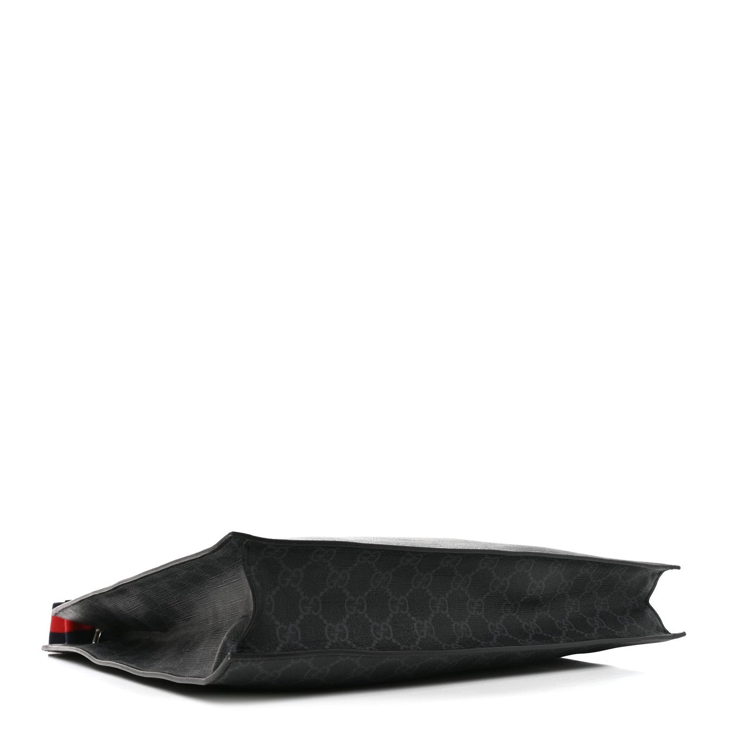 Soft GG Supreme Monogram Appia Calfskin Web Vertical Tote Black