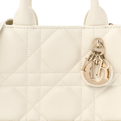 Calfskin Macrocannage Mini Book Tote Latte