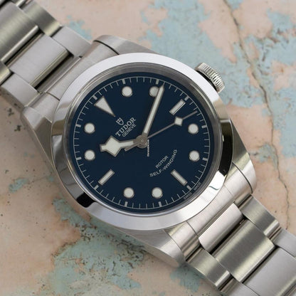 Tudor Black Bay Automatic Black Dial Silver Steel Strap Watch for Men - M79540-0001