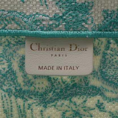 Canvas Embroidered Medium Dioriviera Toile De Jouy Book Tote Aquamarina