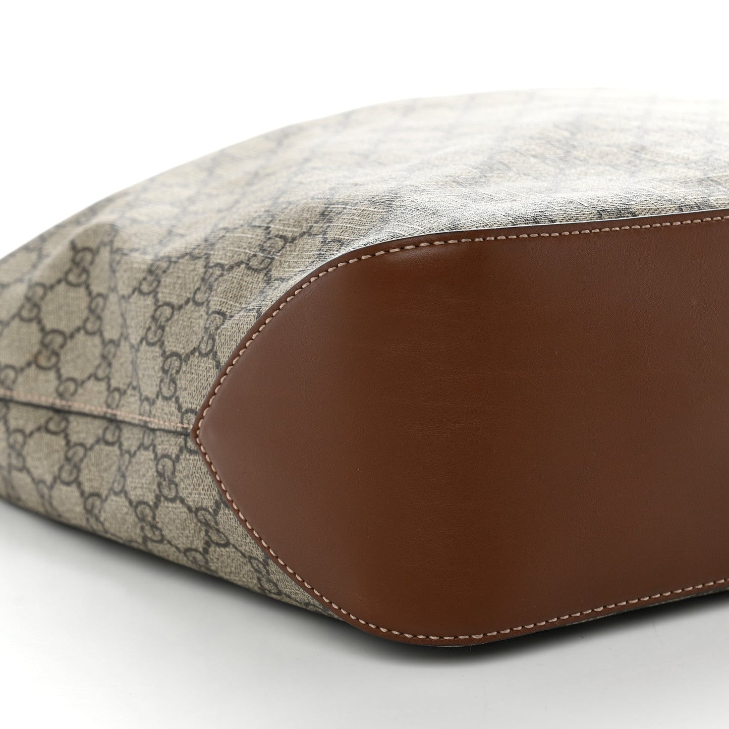 GG Supreme Monogram Large Linea A Hobo Light Brown