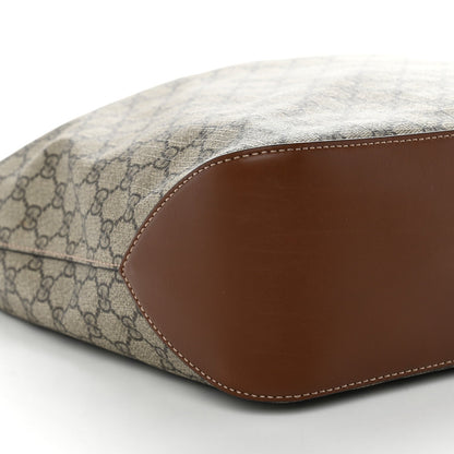 GG Supreme Monogram Large Linea A Hobo Light Brown