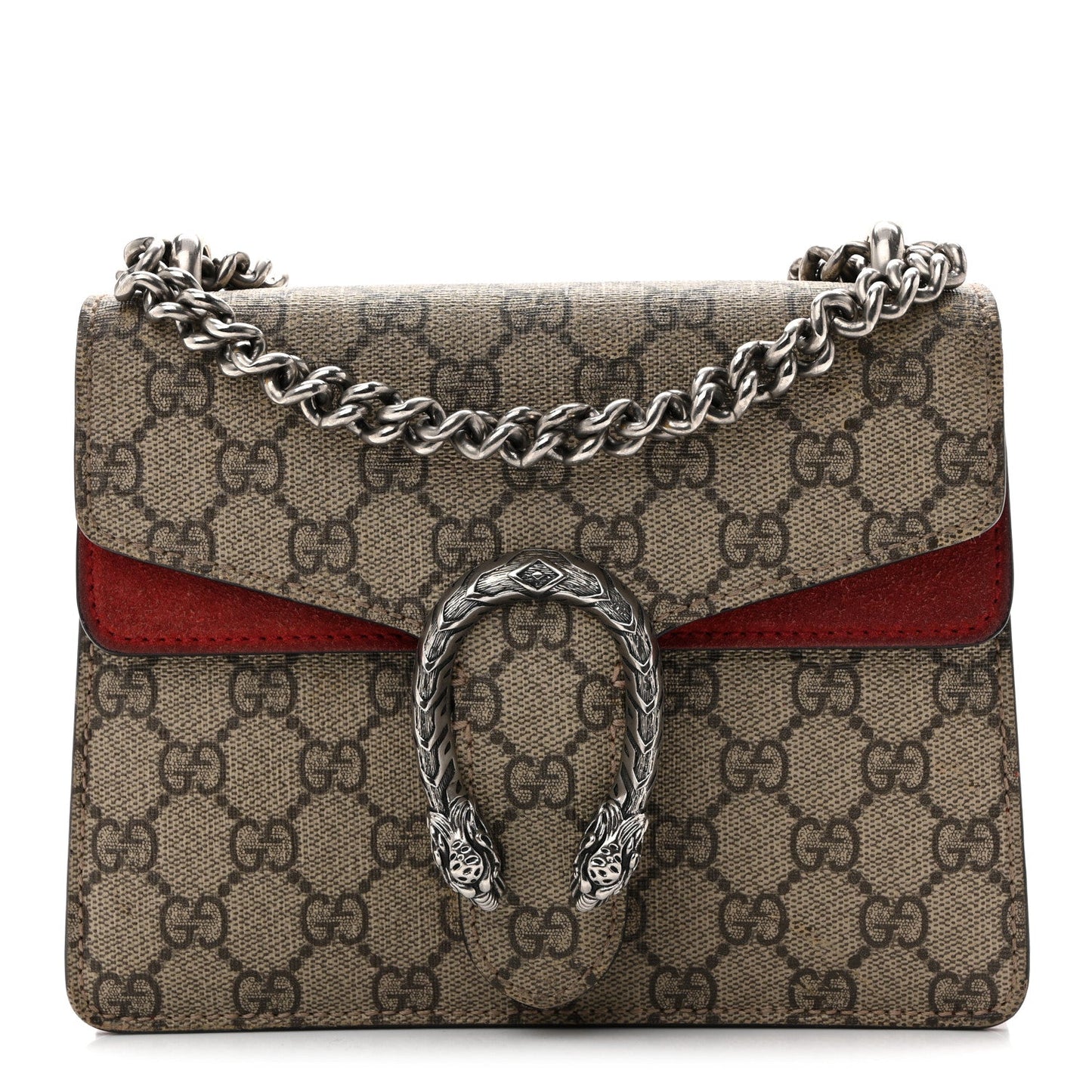 GG Supreme Monogram Mini Dionysus Shoulder Bag Red