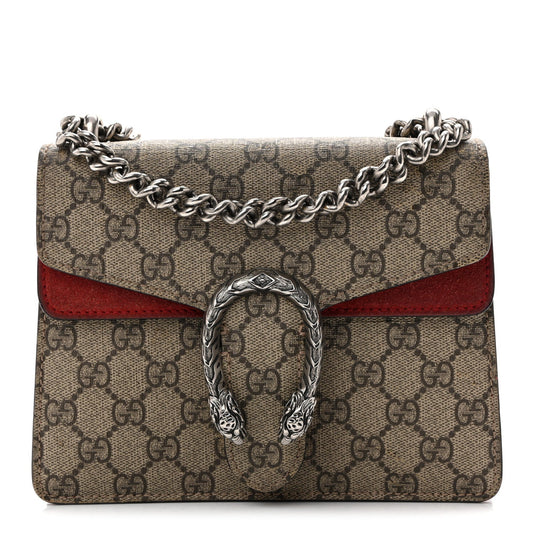 GG Supreme Monogram Mini Dionysus Shoulder Bag Red