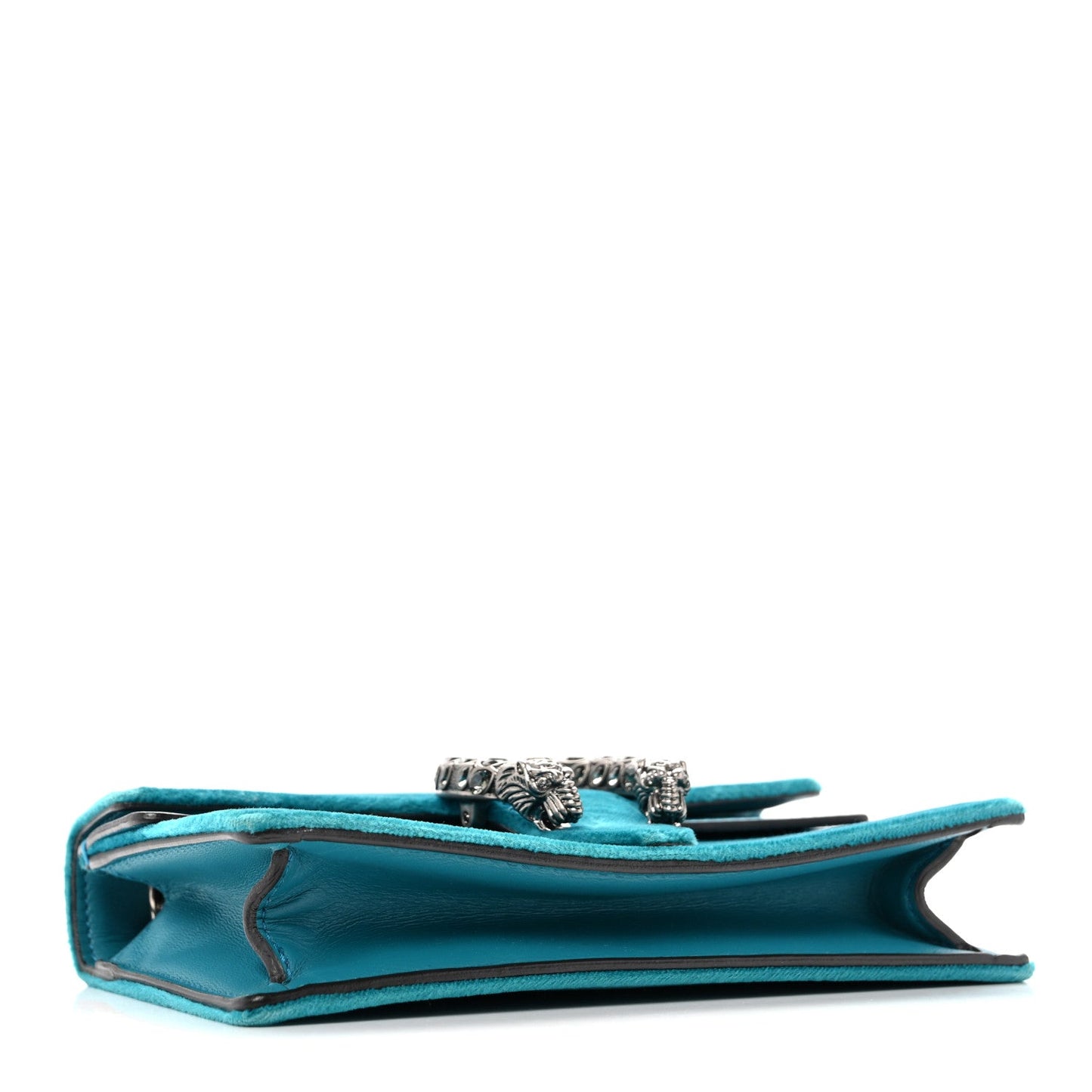 Velvet Super Mini Dionysus Shoulder Bag Pavone Cyan