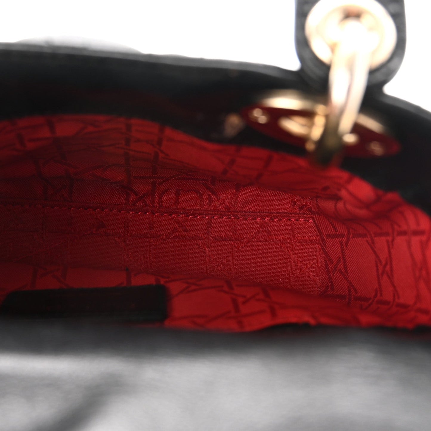 Lambskin Cannage Mini Lady Dior Black