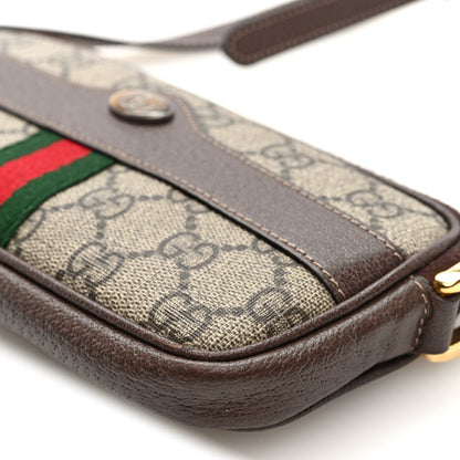GG Supreme Monogram Web Mini Ophidia GG Bag Brown