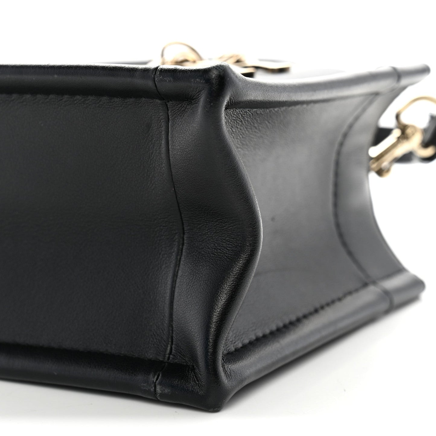 Calfskin Macrocannage Mini Book Tote Black