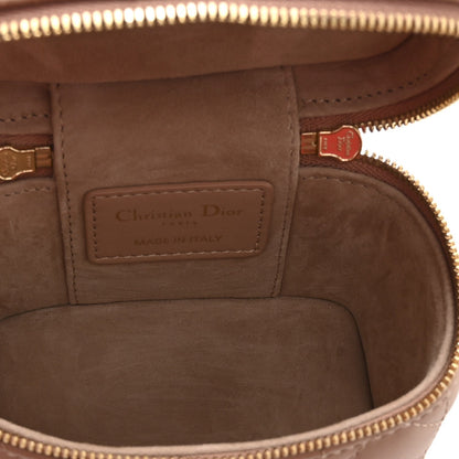 Lambskin Cannage Micro Lady Dior Vanity Case Rose Des Vents