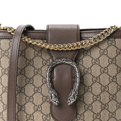 GG Supreme Monogram Medium Dionysus Bucket Bag Beige New Acero
