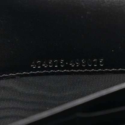 Calfskin Matelasse GG Marmont Chain Wallet Black