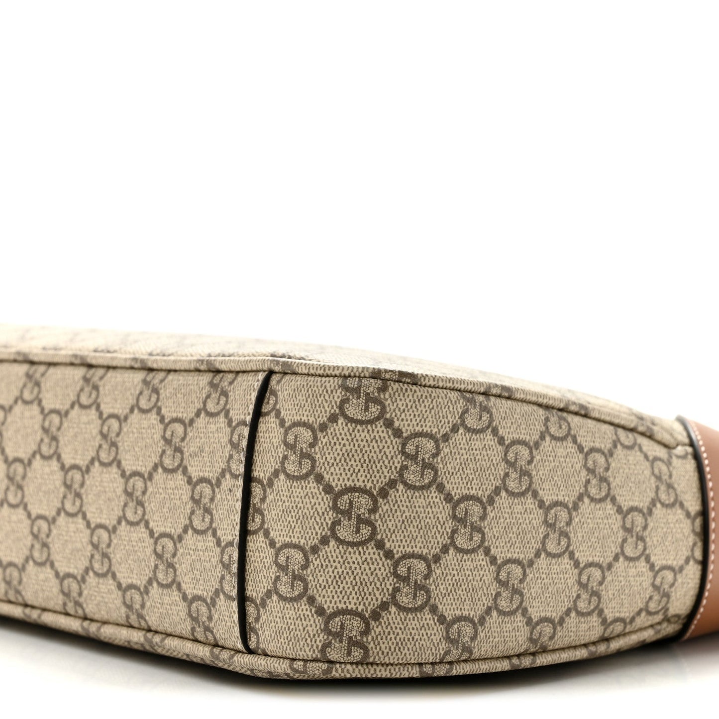 GG Supreme Monogram Emblem Medium Shoulder Bag Beige Ebony Sundial