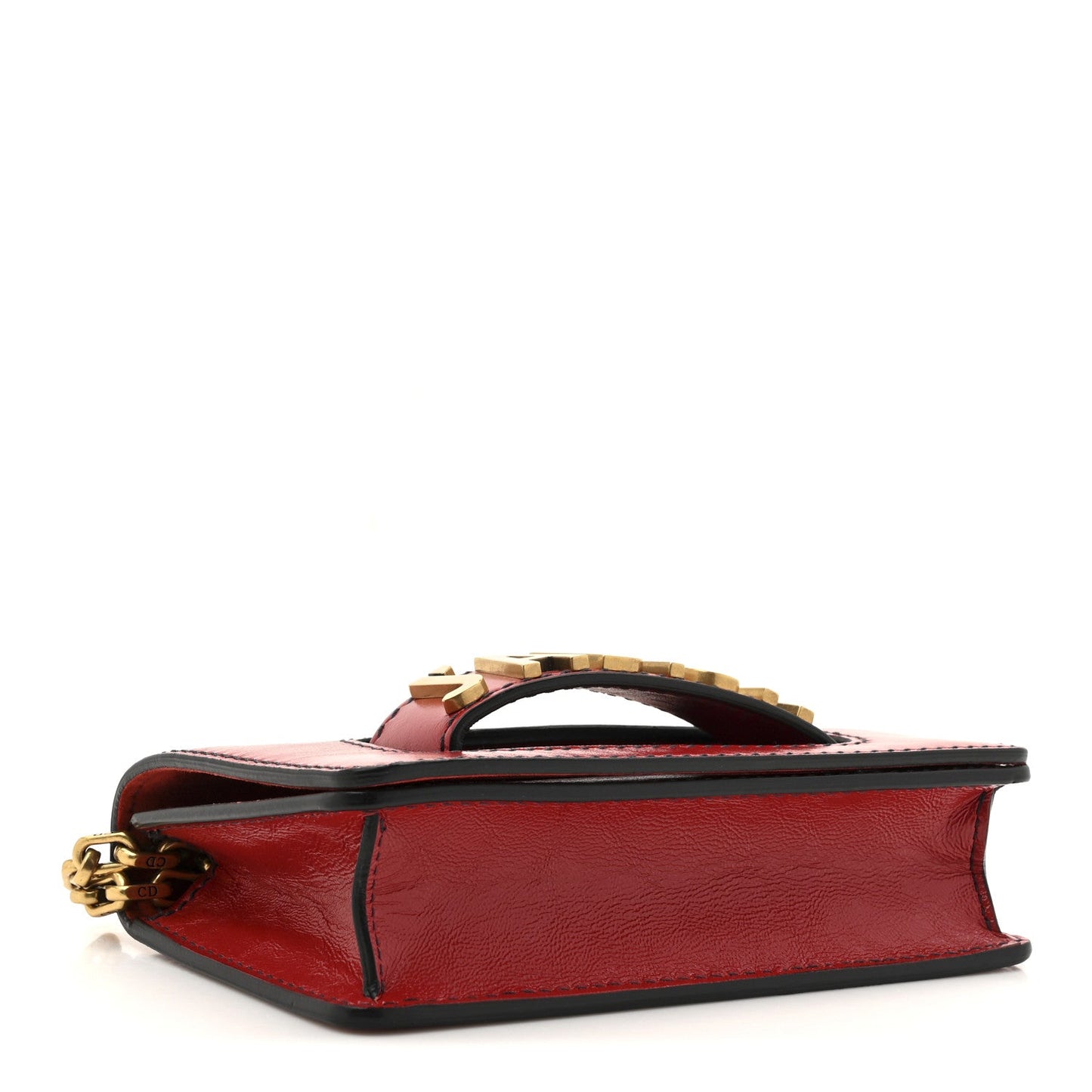 Calfskin J'Adior Chain Flap Bag Red