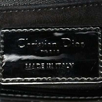 Patent Cannage Mini Lady Dior Black
