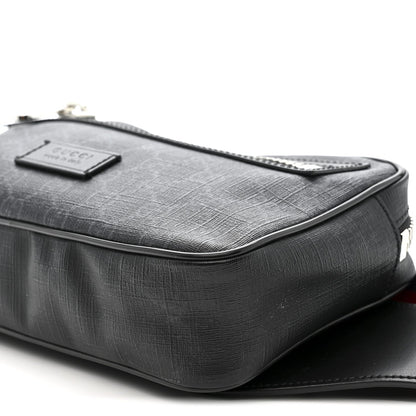 Soft GG Supreme Monogram Web Belt Bag Black Grey