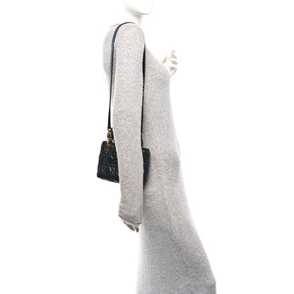 Lambskin Cannage Mini Lady Dior Black