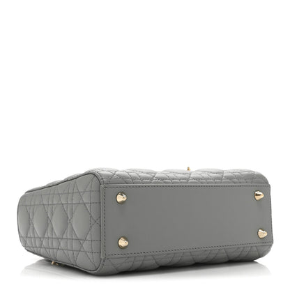 Lambskin Cannage Small My ABCDior Lady Dior Grey