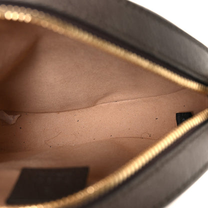 GG Supreme Monogram Web Mini Ophidia Round Shoulder Bag Brown