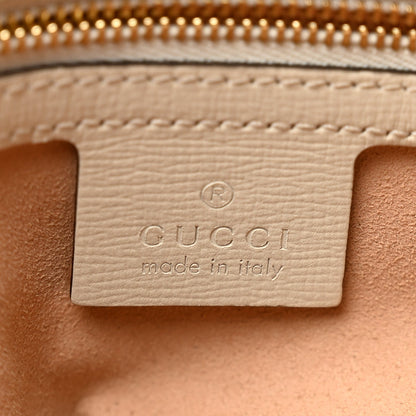 GG Supreme Monogram Small Horsebit 1955 Shoulder Bag Beige Mystic White