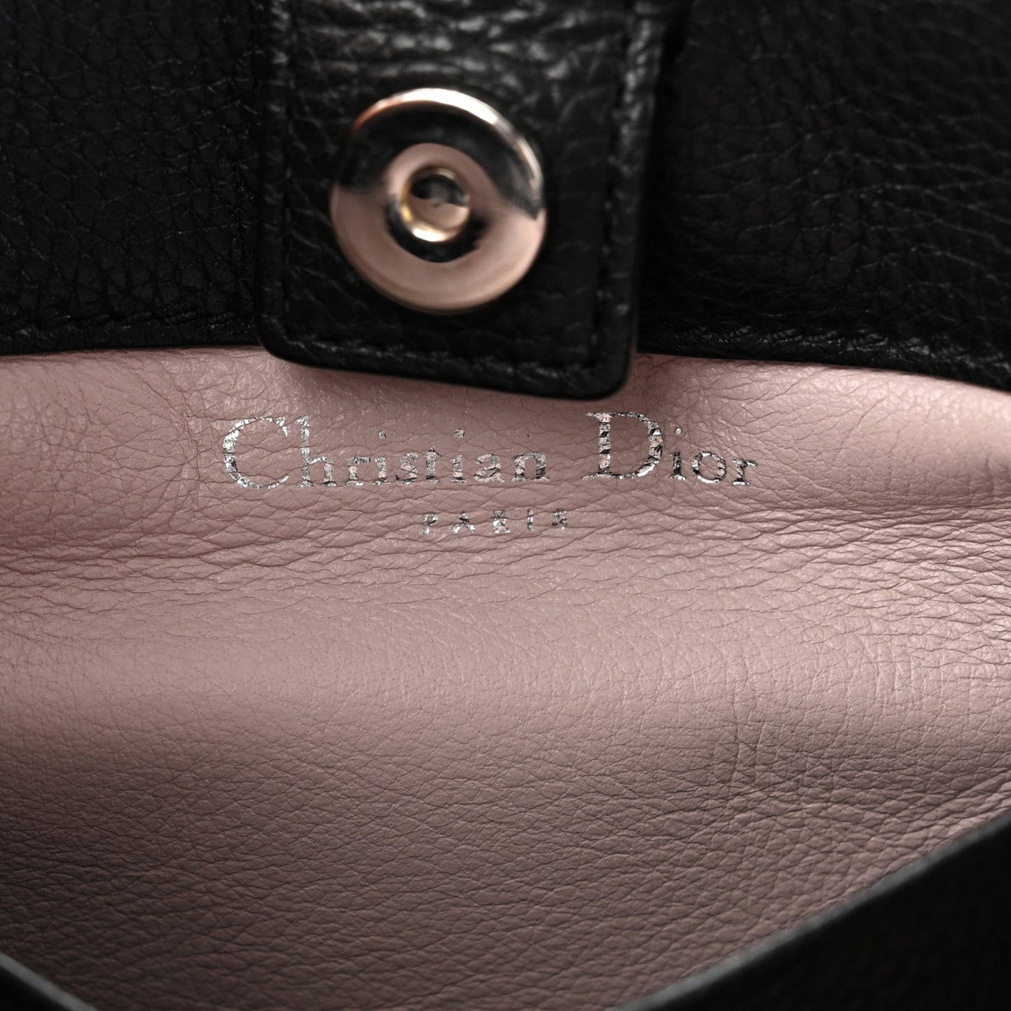Grained Calfskin Small Open Bar Tote Black