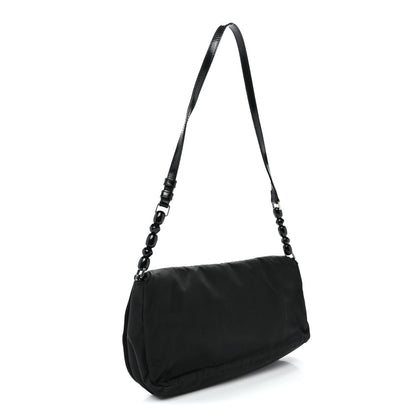 Nylon Malice Shoulder Bag Black