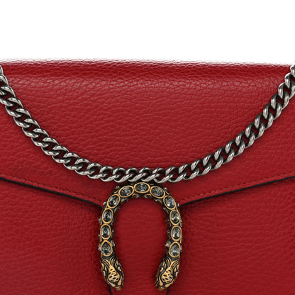 Calfskin Mini Dionysus Chain Wallet Hibiscus Red