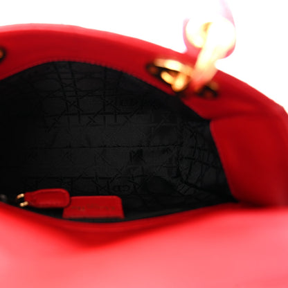 Lambskin Cannage Mini Lady Dior Red