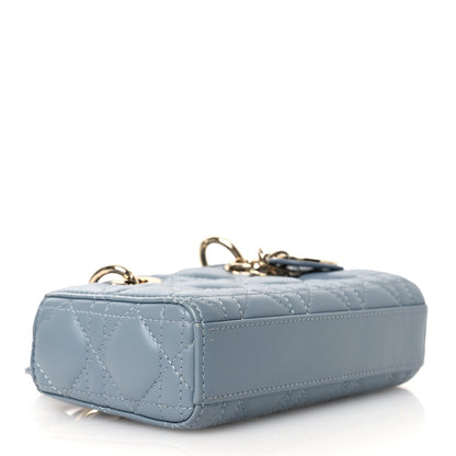 Lambskin Cannage Micro Lady D-Joy Cloud Blue