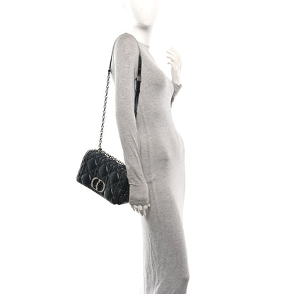 Calfskin Macrocannage Medium Caro Bag Black