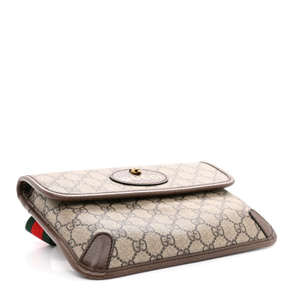 GG Supreme Monogram Neo Vintage Web Belt Bag Brown