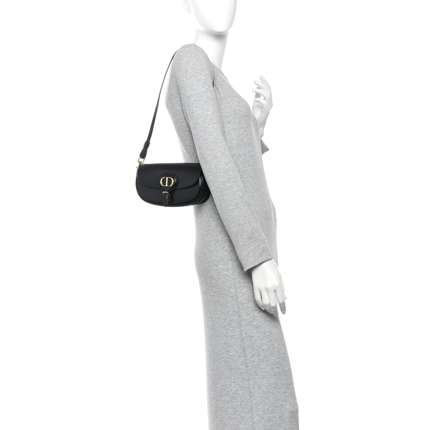 Box Calfskin East West Bobby Bag Black