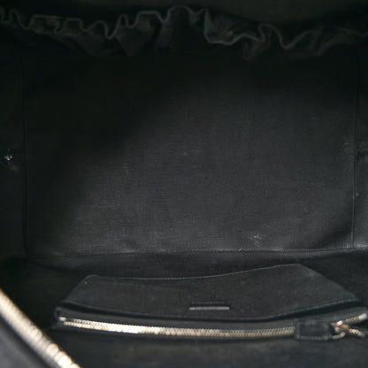 GG Supreme Monogram Azalea Calfskin Retro Interlocking G Large Duffle Bag Black Grey