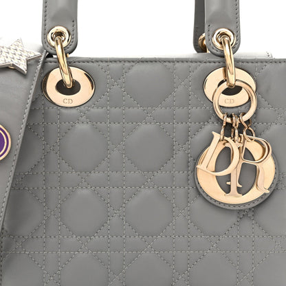 Lambskin Cannage Small My ABCDior Lady Dior Grey