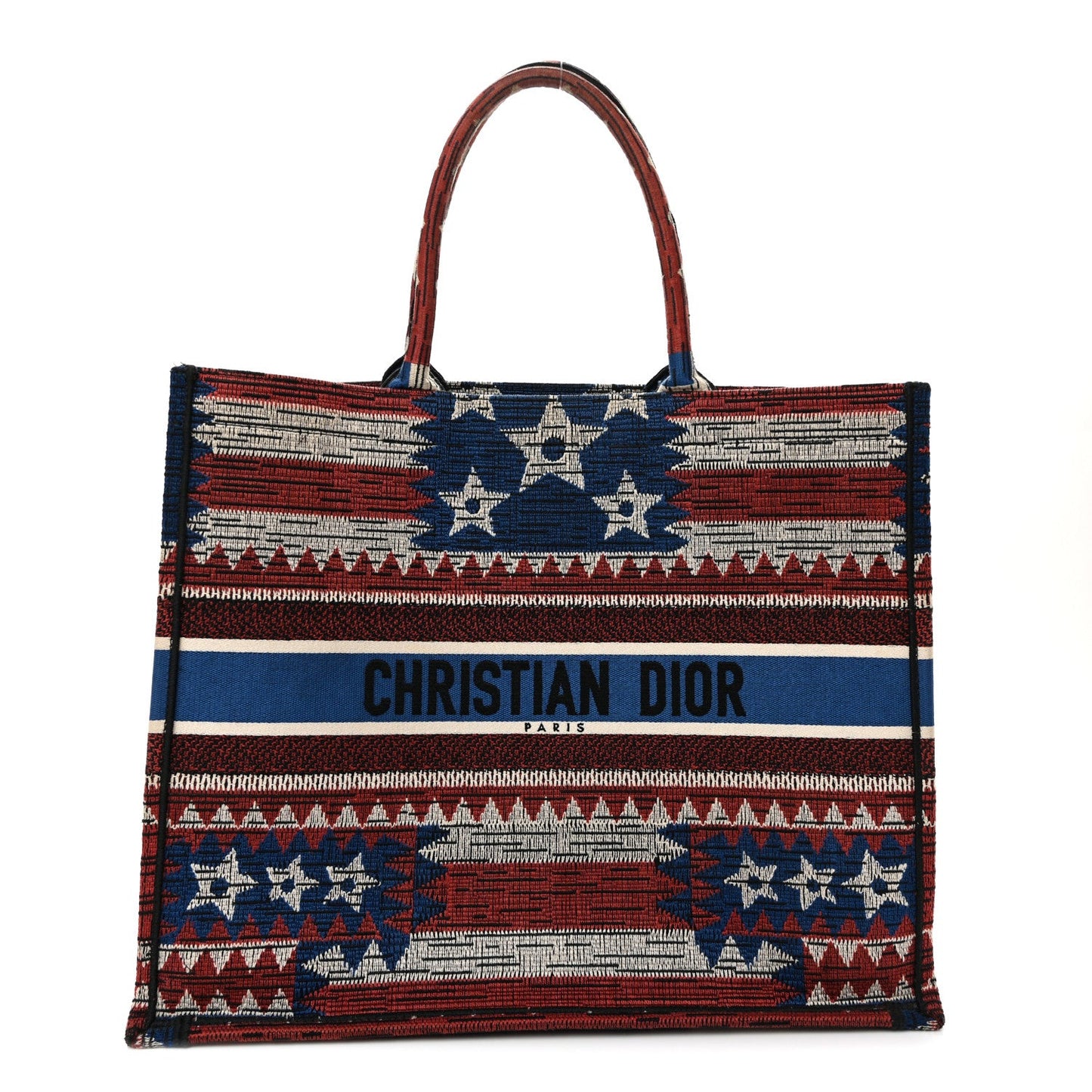Canvas Embroidered Large Exclusive US Book Tote Multicolor