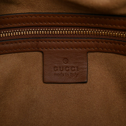 GG Supreme Monogram Large Linea A Hobo Light Brown