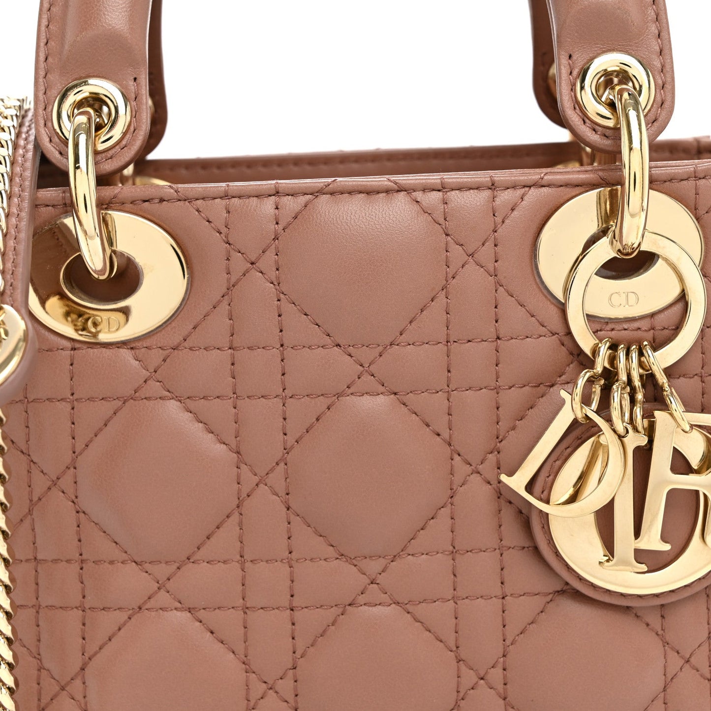 Lambskin Cannage Mini Lady Dior Fard