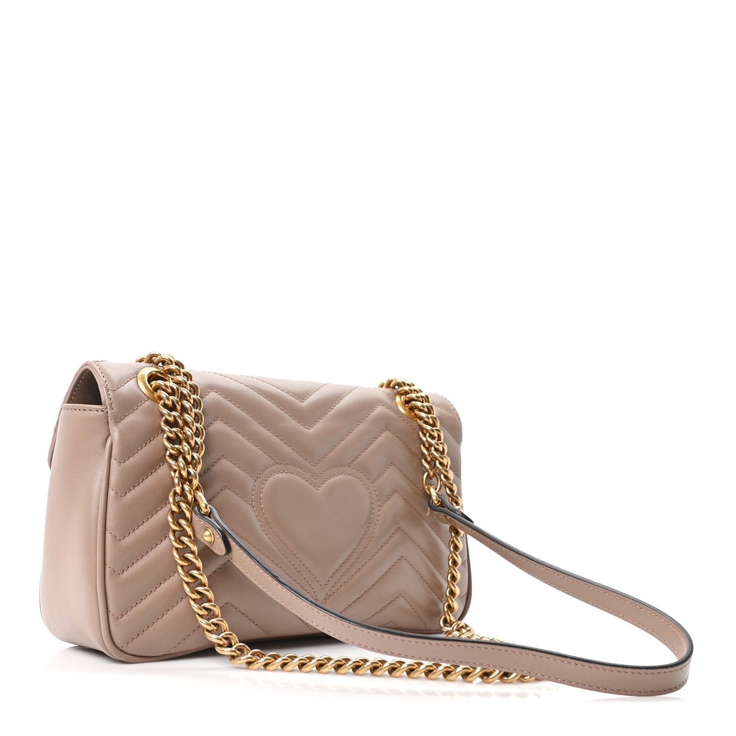 Calfskin Matelasse Small GG Marmont Shoulder Bag Porcelain Rose