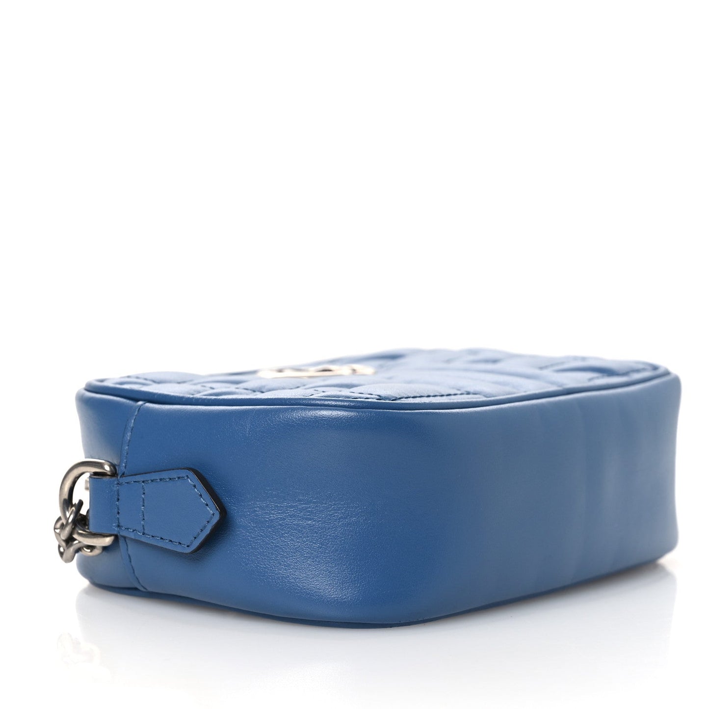 Calfskin Matelasse Aria Mini GG Marmont Chain Shoulder Bag Clear Blue
