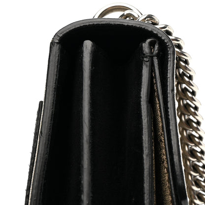 GG Supreme Monogram Medium Dionysus Shoulder Bag Black