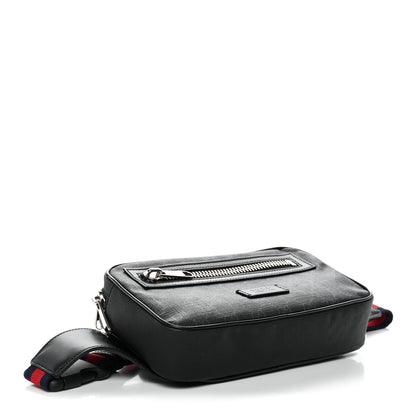 Soft GG Supreme Monogram Web Belt Bag Black Grey