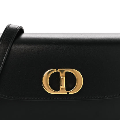 Box Calfskin 30 Montaigne Small Avenue Bag Black